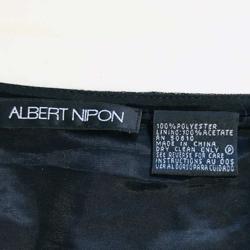 Pleated Black sheer tulle skirt by Albert Nipon - Picture 6 of 7